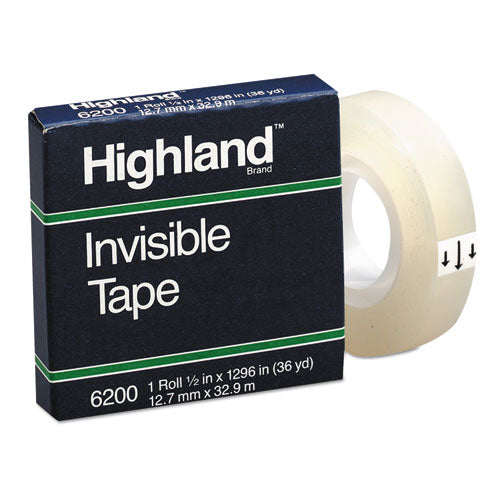 ESMMM6200121296 - Invisible Permanent Mending Tape, 1-2" X 1296", 1" Core, Clear