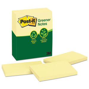 ESMMM655RPYW - Recycled Note Pads, 3 X 5, Canary Yellow, 100-Sheet, 12-pack