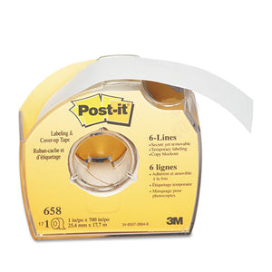 ESMMM658 - Labeling & Cover-Up Tape, Non-Refillable, 1" X 700" Roll