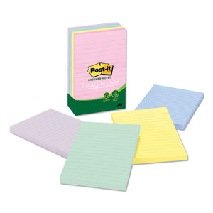 ESMMM660RPA - Recycled Note Pads, Lined, 4 X 6, Assorted Helsinki Colors, 100-Sheet, 5-pack