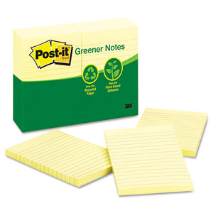 ESMMM660RPYW - Recycled Note Pads, 4 X 6, Lined, Canary Yellow, 100-Sheet, 12-pack