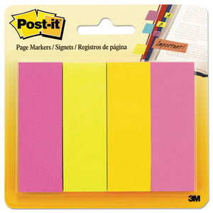ESMMM6714AU - Page Flag Markers, Assorted Brights, 50 Strips-pad, 4 Pads-pack
