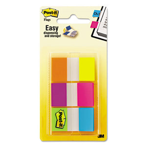 ESMMM680EGALT - Page Flags In Portable Dispenser, Assorted Brights, 60 Flags-pack