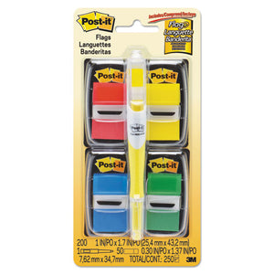 ESMMM680RYBGVA - Page Flag Value Pack, Assorted, 200 1" Flags + Highlighter With 50 1-2" Flags