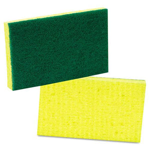 ESMMM74 - Medium-Duty Scrubbing Sponge, 3 1-2 X 6 1-4, Yellow-green, 20-carton
