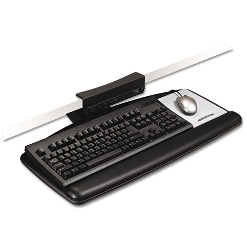 ESMMMAKT65LE - Tool-Free Install Knob Adjust Keyboard Tray With Standard Platform, Black