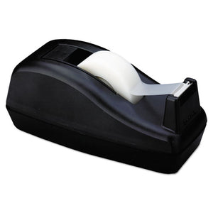 ESMMMC40BK - Deluxe Desktop Tape Dispenser, Attached 1" Core, Heavily Weighted, Black