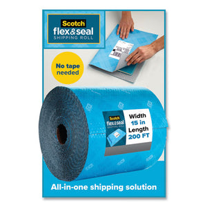 Flex And Seal Shipping Roll, 15" X 200 Ft, Blue-gray