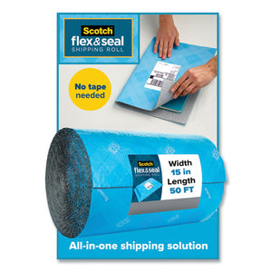 Flex And Seal Shipping Roll, 15" X 50 Ft, Blue-gray