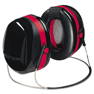 ESMMMH10B - E A R Peltor Optime 105 Behind-The-Head Earmuffs, 29nrr, Red-black