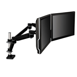 ESMMMMA260MB - Easy-Adjust Dual Monitor Arm, 4 1-2 X 25 1-2, Black-gray