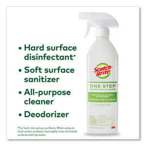 One Step Disinfectant And Cleaner, Light Fresh Scent, 28 Oz Spray Bottle, 6-carton