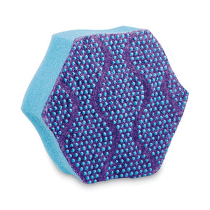 Advanced Scrub Dots Non-scratch Scrub Sponges, 3.2 X 3.7, 1" Thick, Light Blue-purple, 2-pack