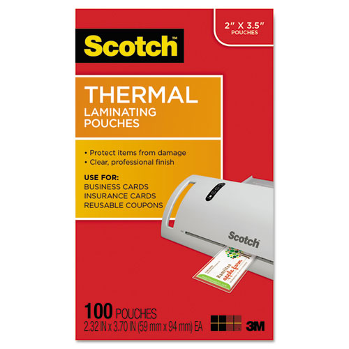 ESMMMTP5851100 - Business Card Size Thermal Laminating Pouches, 5 Mil, 3 3-4 X 2 3-8, 100-pack