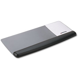 ESMMMWR422LE - Antimicrobial Gel Mouse Pad-keyboard Wrist Rest Platform, Black-silver