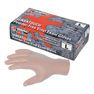 ESMPG5010MCT - SENSATOUCH CLEAR VINYL DISPOSABLE MEDICAL GRADE GLOVES, MEDIUM, 100-BX, 10 BX-CT