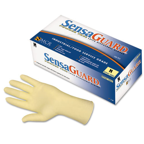 ESMPG5055M - Disposable Latex Gloves, Medium, 5 Mil, Powder-Free, Industrial-Grade