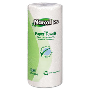 ESMRC06350 - Perforated Kitchen Towels, White, 2-Ply, 9"x11", 85 Sheets-roll, 30 Rolls-carton