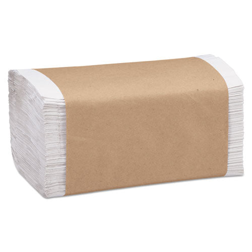 ESMRCP6002B - 100% Recycled Folded Paper Towels, 1-Ply, 8.62 X 10 1-4, White, 334-pk, 12pk-ct