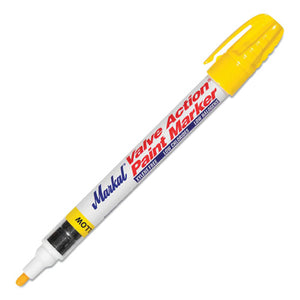 Valve Action Paint Marker, -50f To 150f, Medium Bullet Dura-nib Tip, Yellow