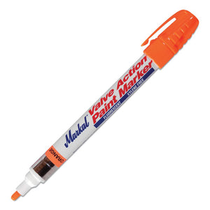 Valve Action Paint Marker, -50f To 150f, Medium Bullet Dura-nib Tip, Fluorescent Orange
