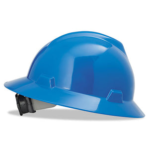 ESMSA475368 - V-Gard Full-Brim Hard Hats, Ratchet Suspension, Size 6 1-2 - 8, Blue