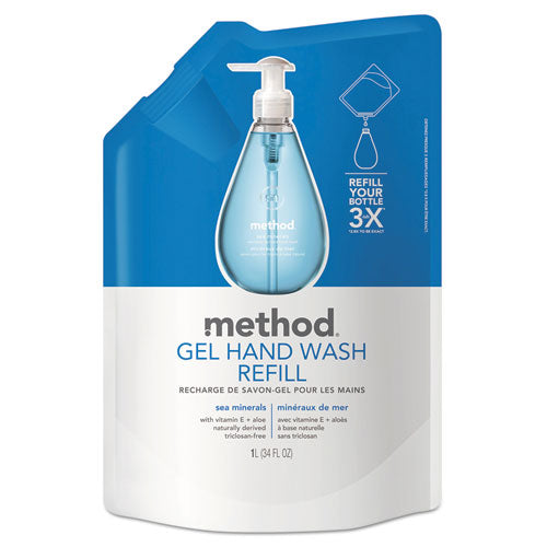 ESMTH00653CT - Gel Hand Wash Refill, Sea Minerals, 34 Oz Pouch, 6-carton