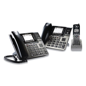 Unison 1-4 Line Wireless Phone System Bundle, With 1 Deskphone, 1 Cordless Handset