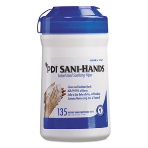 ESNICP13472 - Sani-Hands Alc Instant Hand Sanitizing Wipes, 7.5x6, White, 135-canister,12-ctn