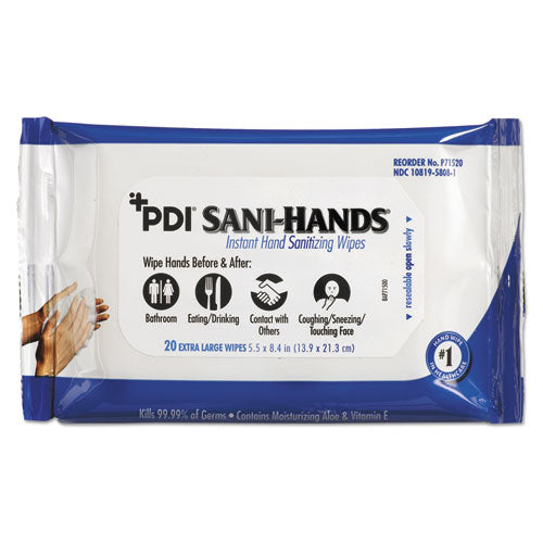 Sani Professional® PDI® Sani-Hands® Instant Hand Sanitizing Wipes