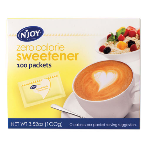 Yellow Sucralose Zero Calorie Sweetener Packets, 1 G Packet, 100 Packets-box