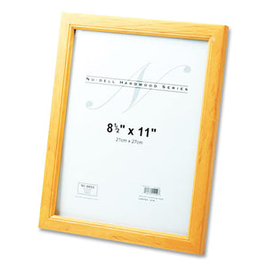 Hardwood Series Document And Photo Frame, Wood-plastic, 8.5 X 11 Insert, Golden Oak
