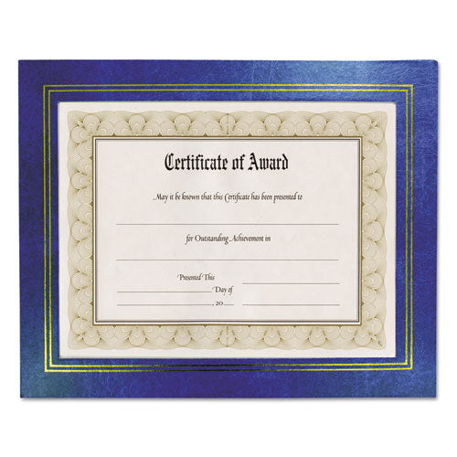 ESNUD21201 - Leatherette Document Frame, 8-1-2 X 11, Blue, Pack Of Two