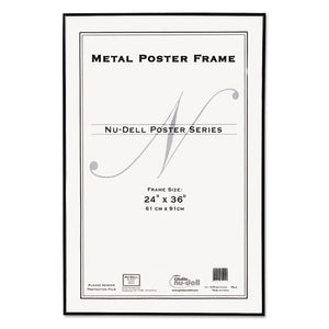 ESNUD31242 - Metal Poster Frame, Plastic Face, 24 X 36, Black