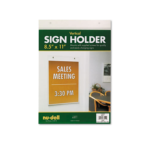 Acrylic Sign Holder, Vertical, 8 1-2 X 11, Clear
