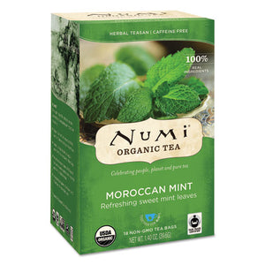 ESNUM10104 - Organic Teas And Teasans, 1.4oz, Moroccan Mint, 18-box