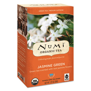 ESNUM10108 - Organic Teas And Teasans, 1.27oz, Jasmine Green, 18-box