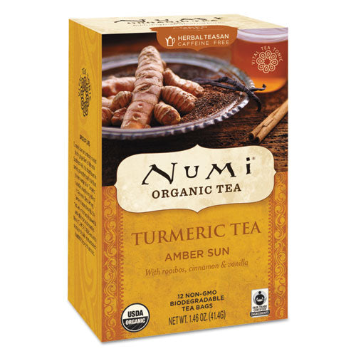 Turmeric Tea, Amber Sun, 1.46 Oz Bag, 12-box