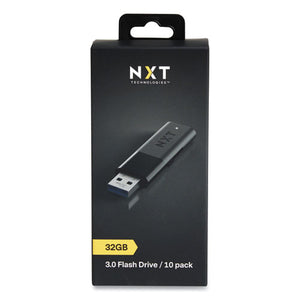 Usb 3.0 Flash Drive, 32 Gb, Black, 10-pack