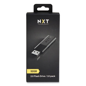 Usb 2.0 Flash Drive, 32 Gb, Black, 10-pack