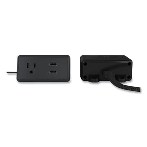 Indoor Extension Cord With Usb Ports, 5 Ft, Black