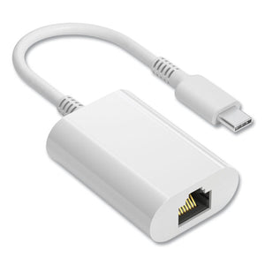 Usb To Ethernet Adapter, Usb Type C Male-rj-45 Female, 6, White