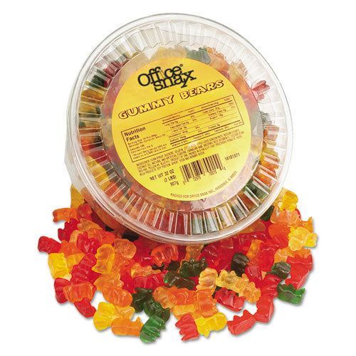 ESOFX70015 - GUMMY BEARS, ASSORTED FLAVORS, 32 OZ TUB