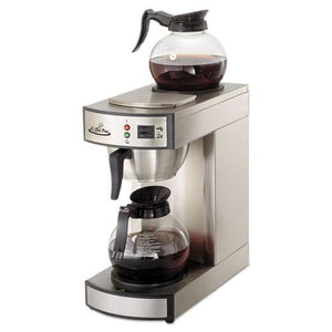 ESOGFCPRLG2 - Two-Burner Institutional Coffeemaker,10-12 Cup, Stainless Steel,8.75x14.75x15.25
