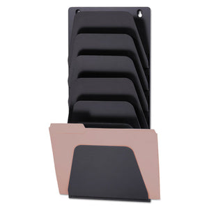 ESOIC21505 - WALL FILE HOLDER, 7 SECTIONS, LEGAL-LETTER, BLACK