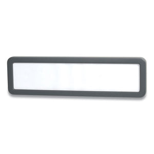 Verticalmate Plastic Name Plate, 9.25 X 0.88  X 2.63, Gray