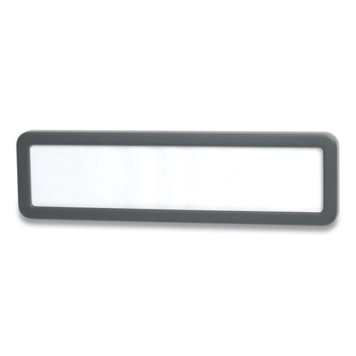 Verticalmate Plastic Name Plate, 9.25 X 0.88  X 2.63, Gray