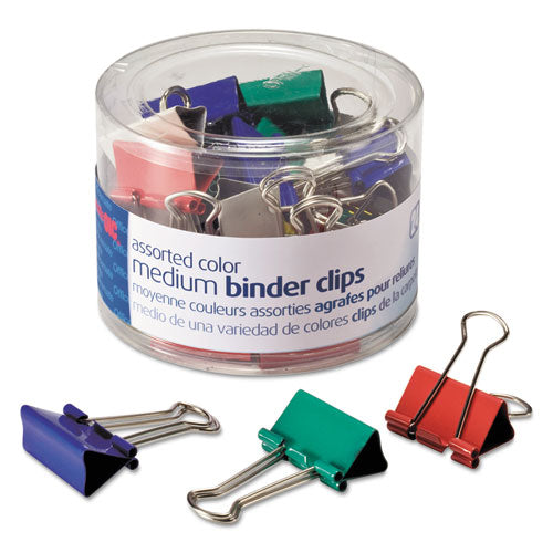 ESOIC31029 - Binder Clips, Metal, Assorted Colors, Medium, 24-pack