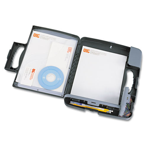 ESOIC83301 - Portable Storage Clipboard Case, 3-4" Capacity, Holds 9w X 12h, Charcoal