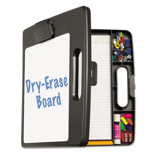 ESOIC83382 - Portable Dry Erase Clipboard Case, 4 Compartments, 1-2" Capacity, Charcoal